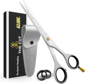 The Cut Factory- 6.5” Professional Hair Scissors - High Carbon 420 Stainless Steel Hair Cutting Scissors, Ultra-Sharp Barber Shears for Salon & Home (WHITE)