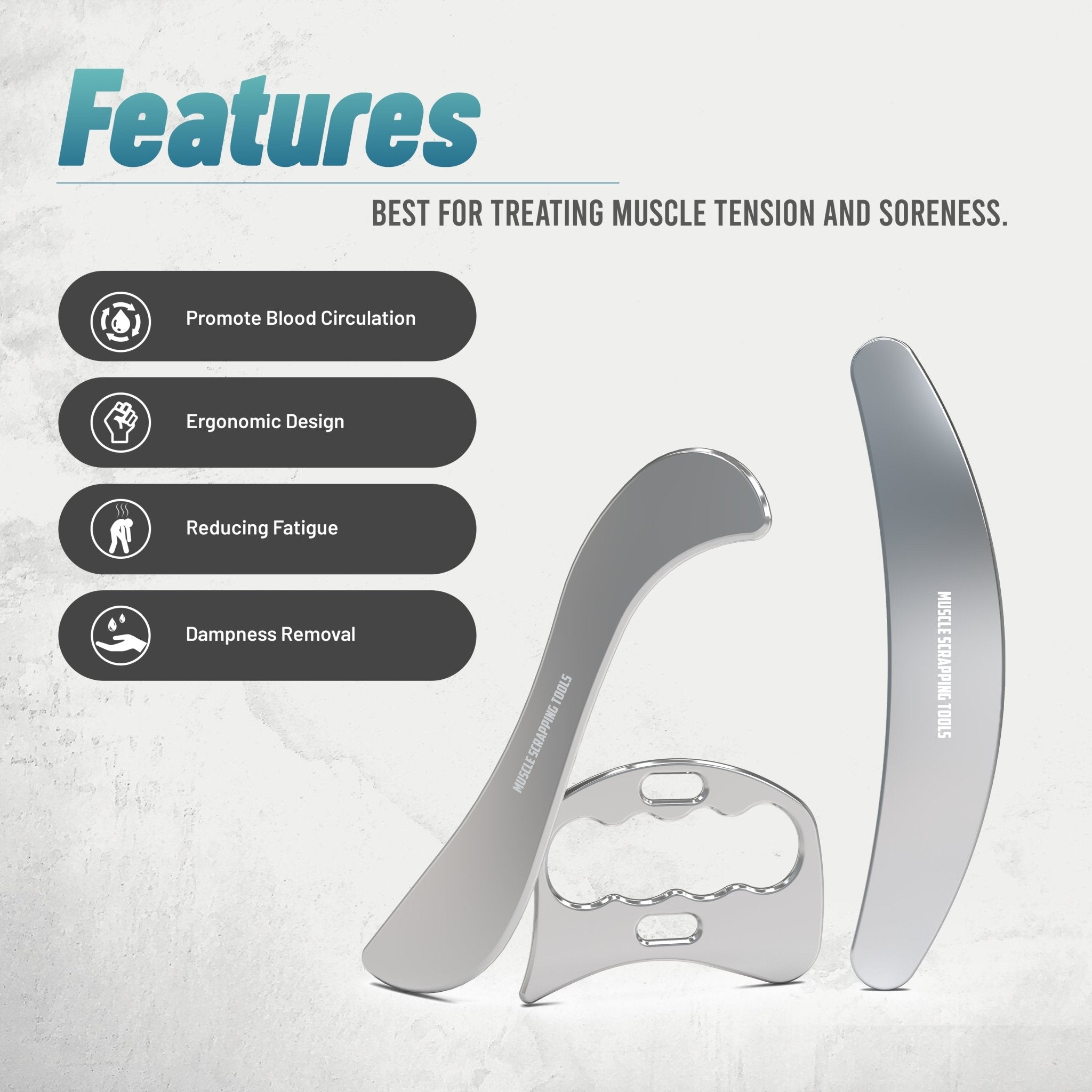 Muscle Scraper – Pack of 3 for Deep Tissue Massage & Recovery – The Cut ...