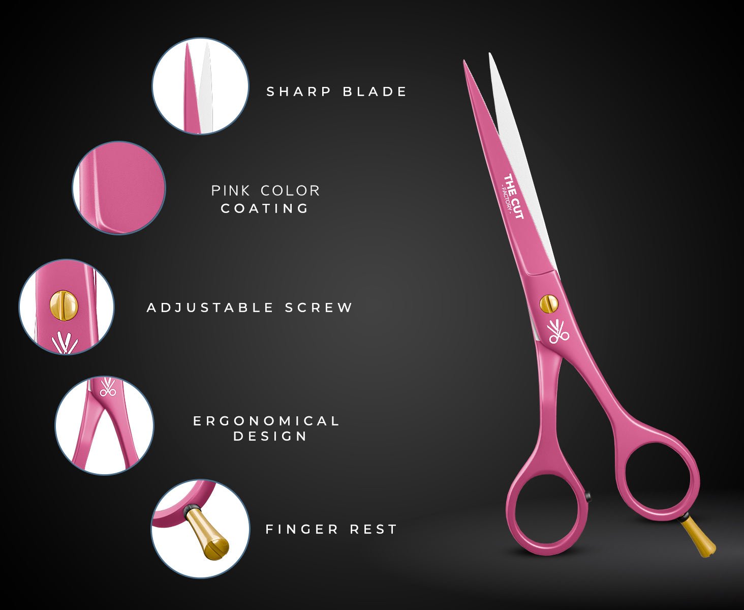 Premium Quality Serrated Barber Scissors – Precision Cutting for Hair Styling - The Cut Factory