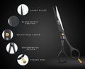 Premium Quality Serrated Barber Scissors – Precision Cutting for Hair Styling - The Cut Factory