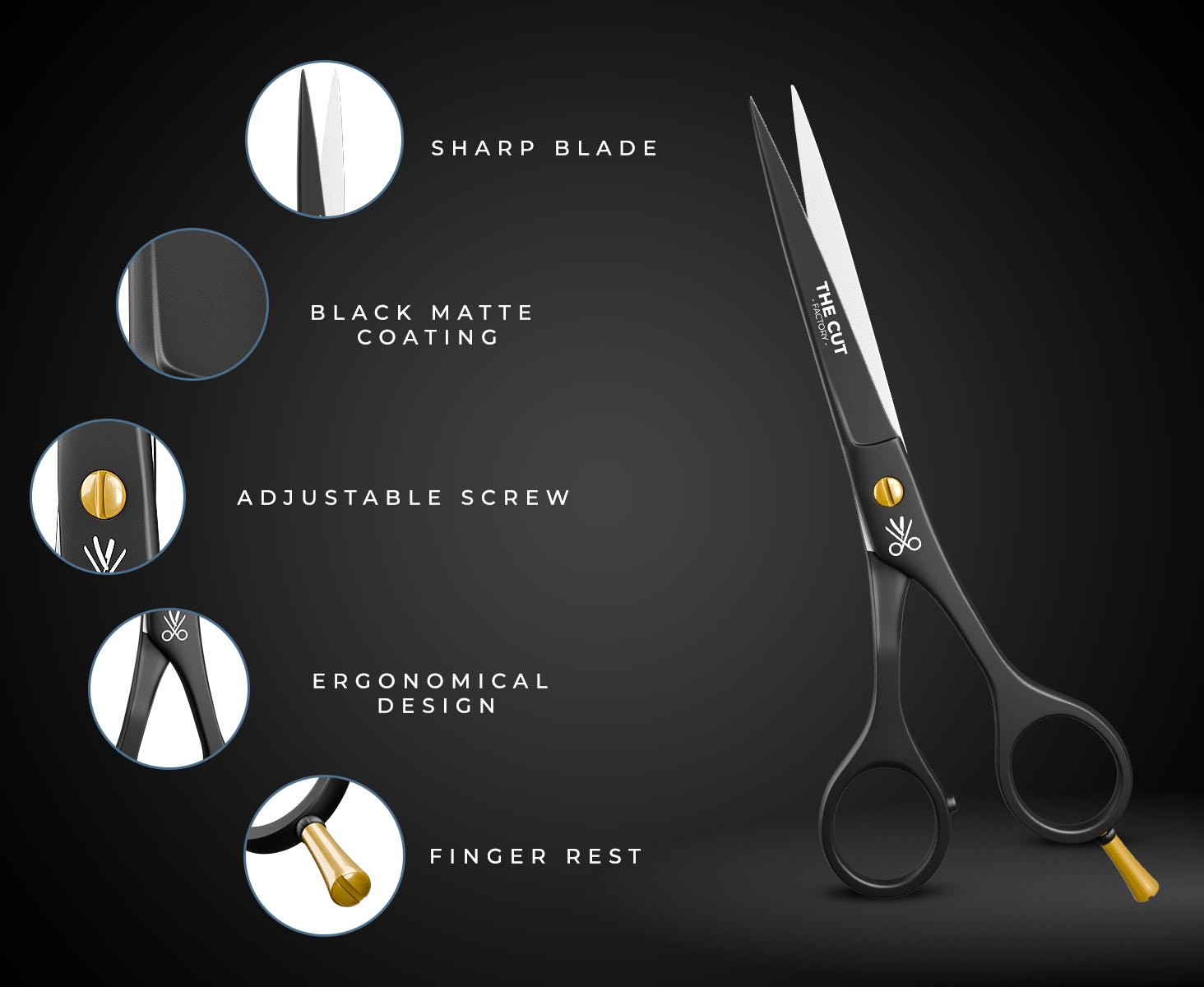 Premium Quality Serrated Barber Scissors – Precision Cutting for Hair Styling - The Cut Factory