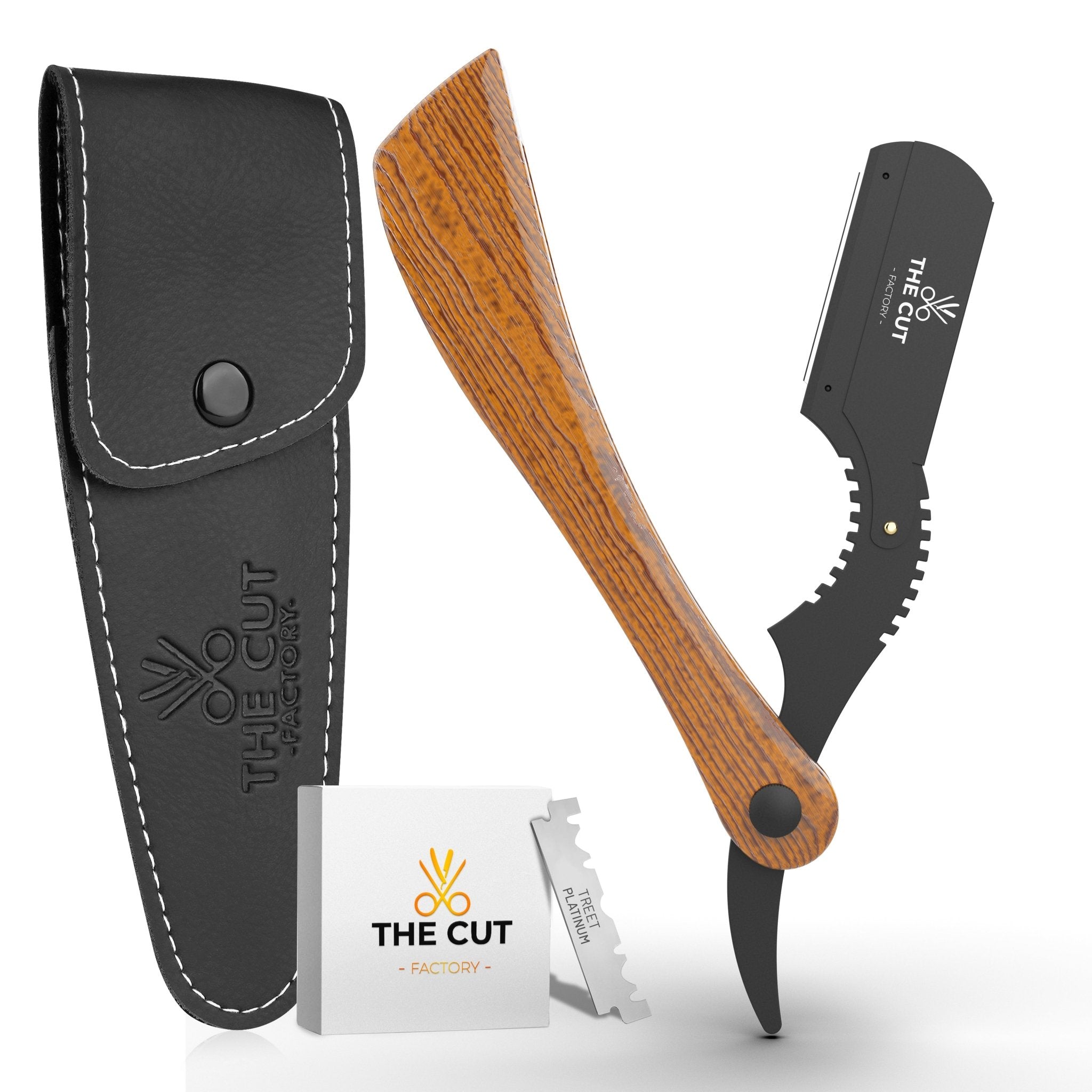 Professional Wooden Straight Razor – Traditional Shaving Experience wi ...